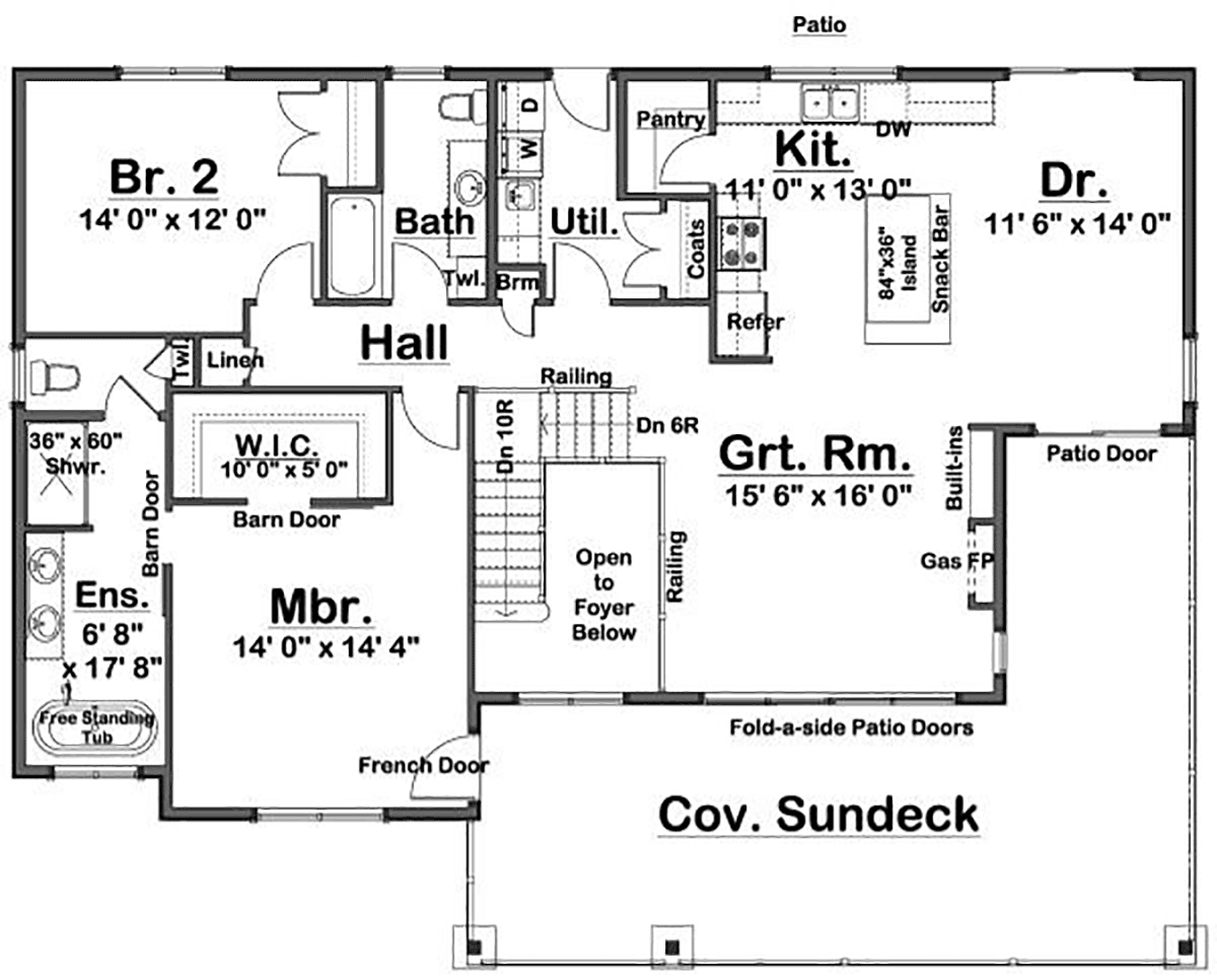 House Plan 80535 Level One