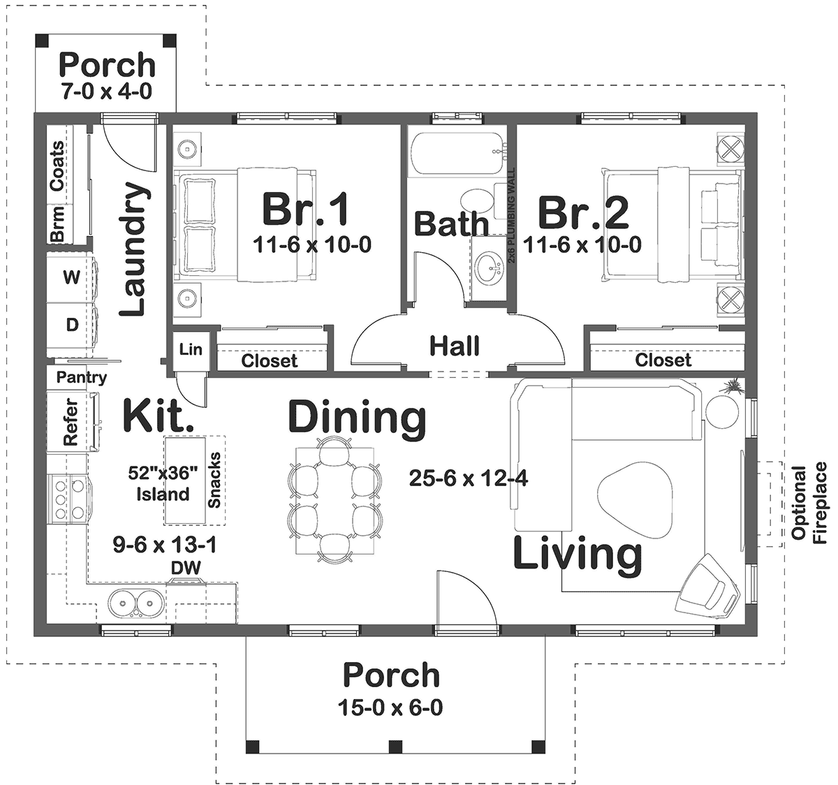 House Plan 80537 Level One