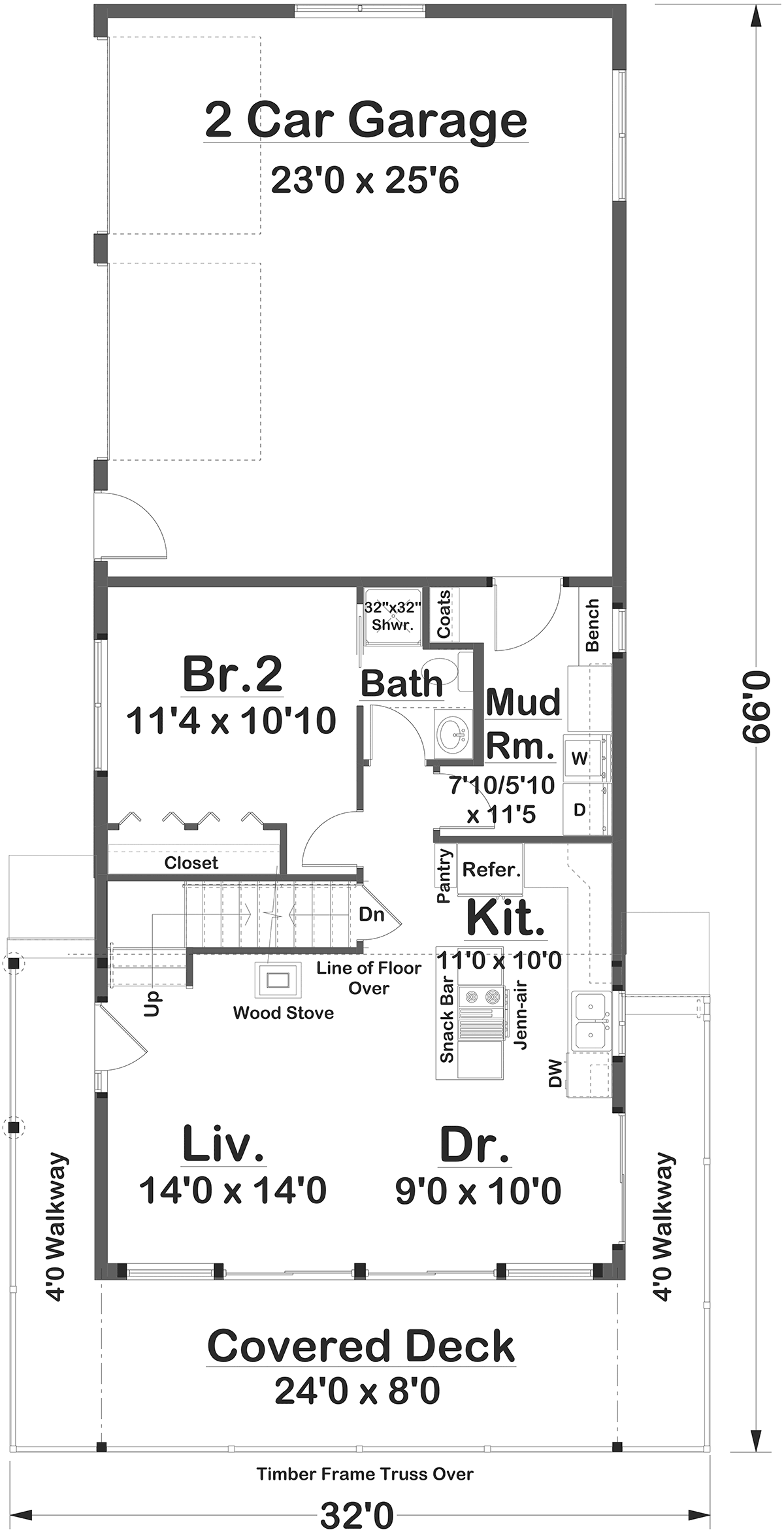 House Plan 80538 Level One
