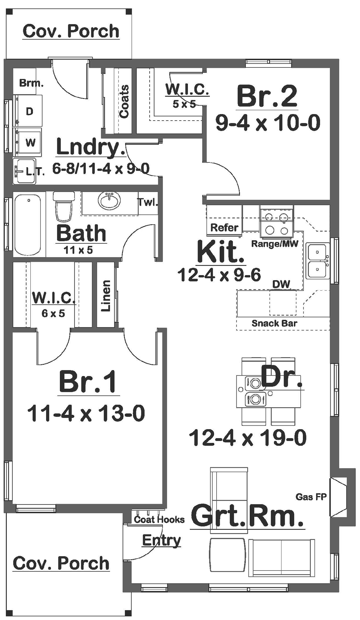 House Plan 80548 Level One