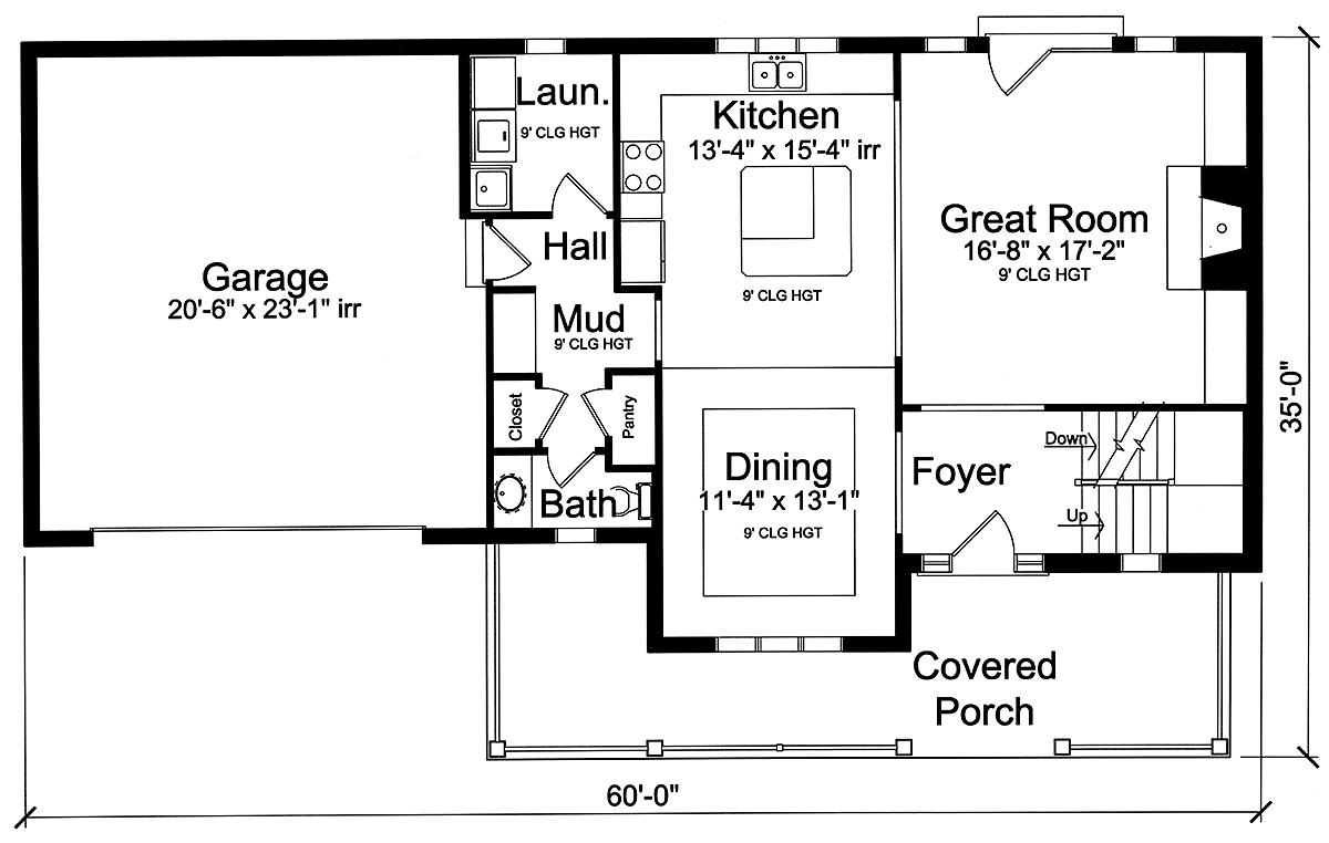 House Plan 80603 Level One