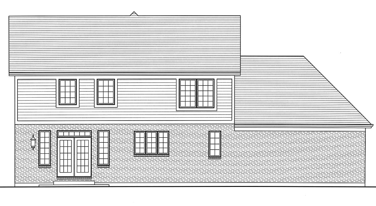 House Plan 80603 Rear Elevation