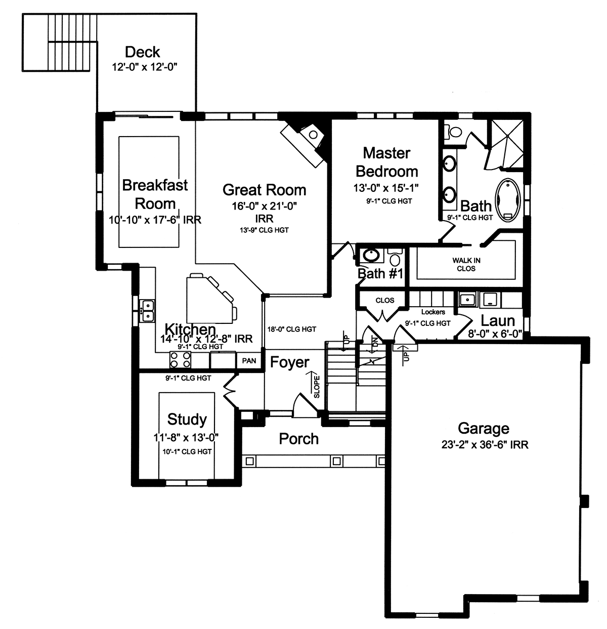 House Plan 80618 Level One