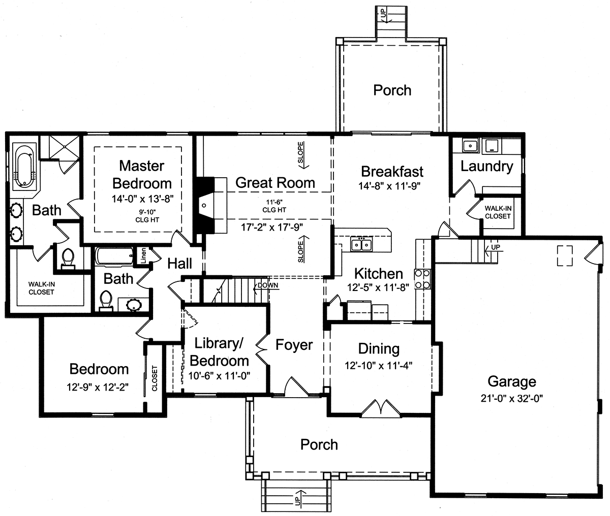 House Plan 80626 Level One