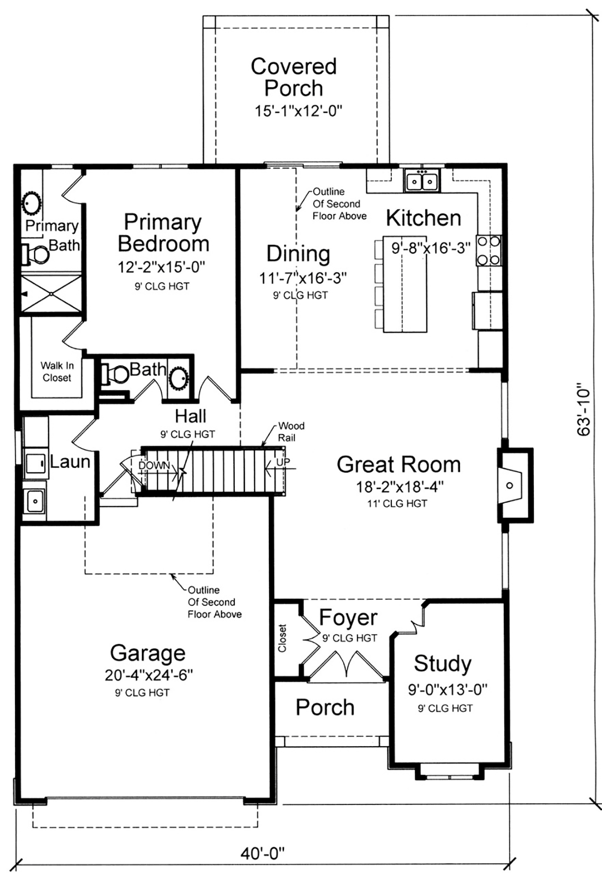 House Plan 80632 Level One