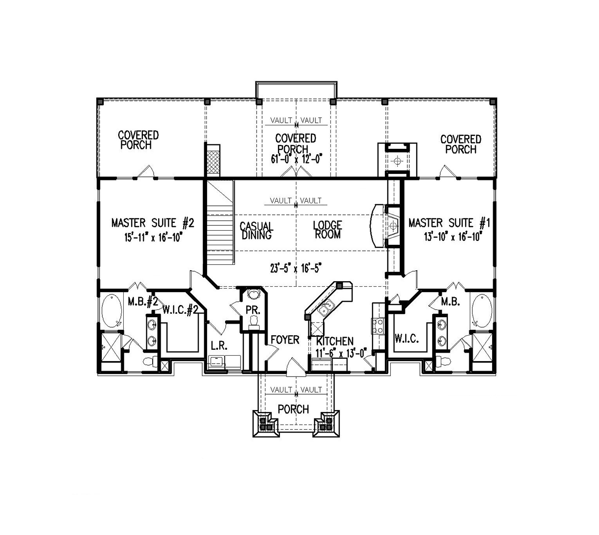 House Plan 80700 Level One