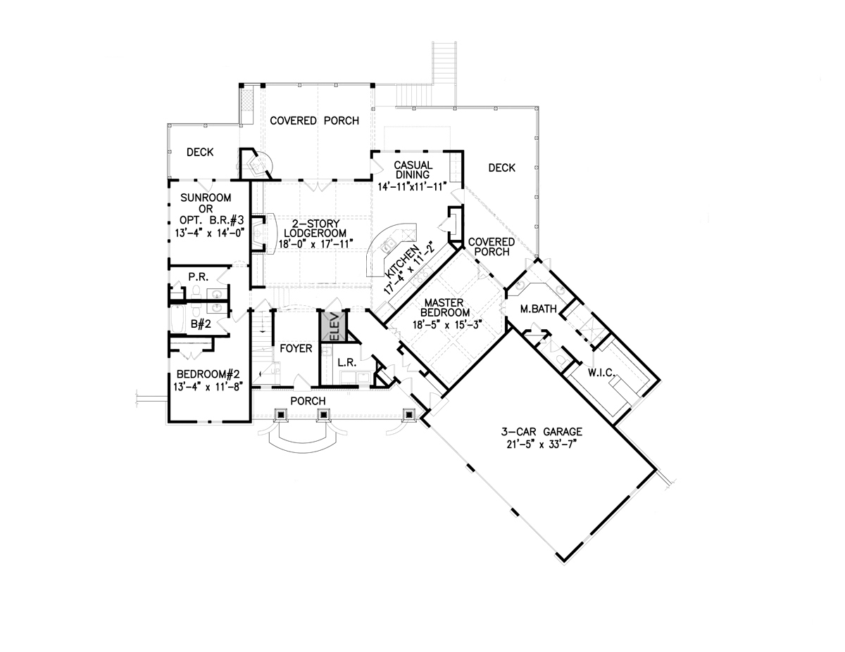 House Plan 80703 Level One