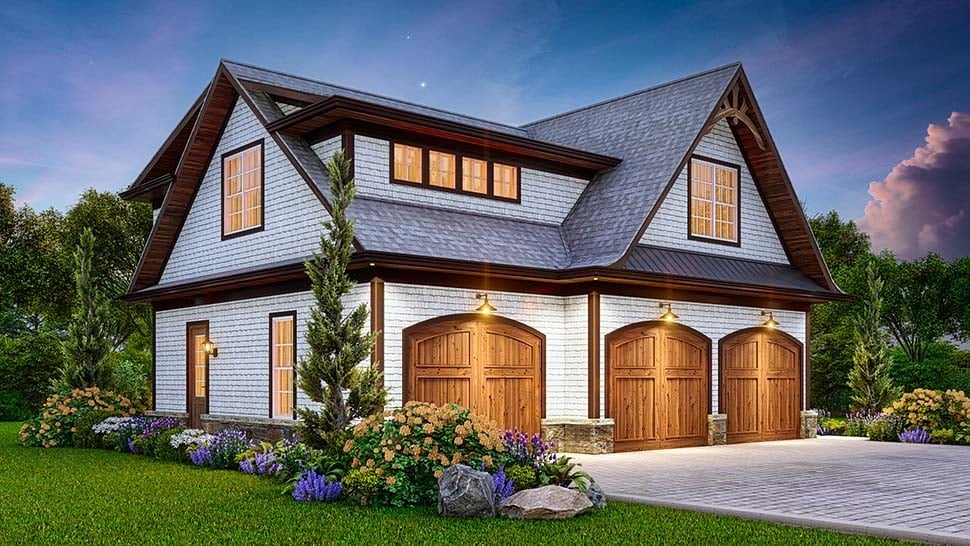 Craftsman, European, French Country Plan with 167 Sq. Ft., 1 Bathrooms, 3 Car Garage Picture 8