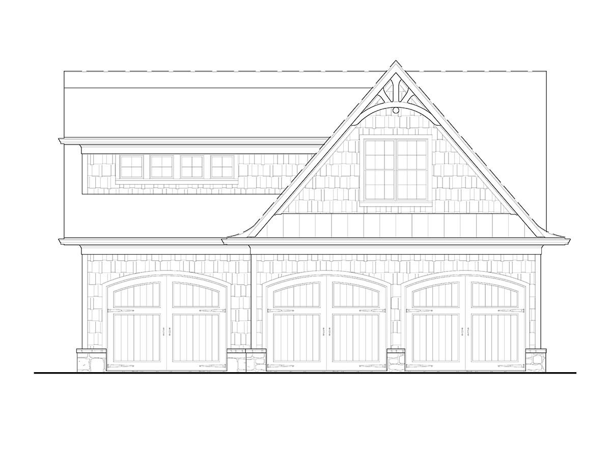 Craftsman, European, French Country Plan with 167 Sq. Ft., 1 Bathrooms, 3 Car Garage Picture 9