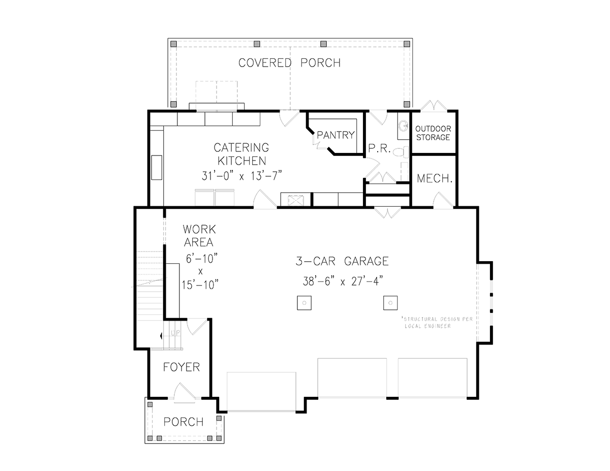 Garage Plan 80739 - 3 Car Garage Apartment Level One