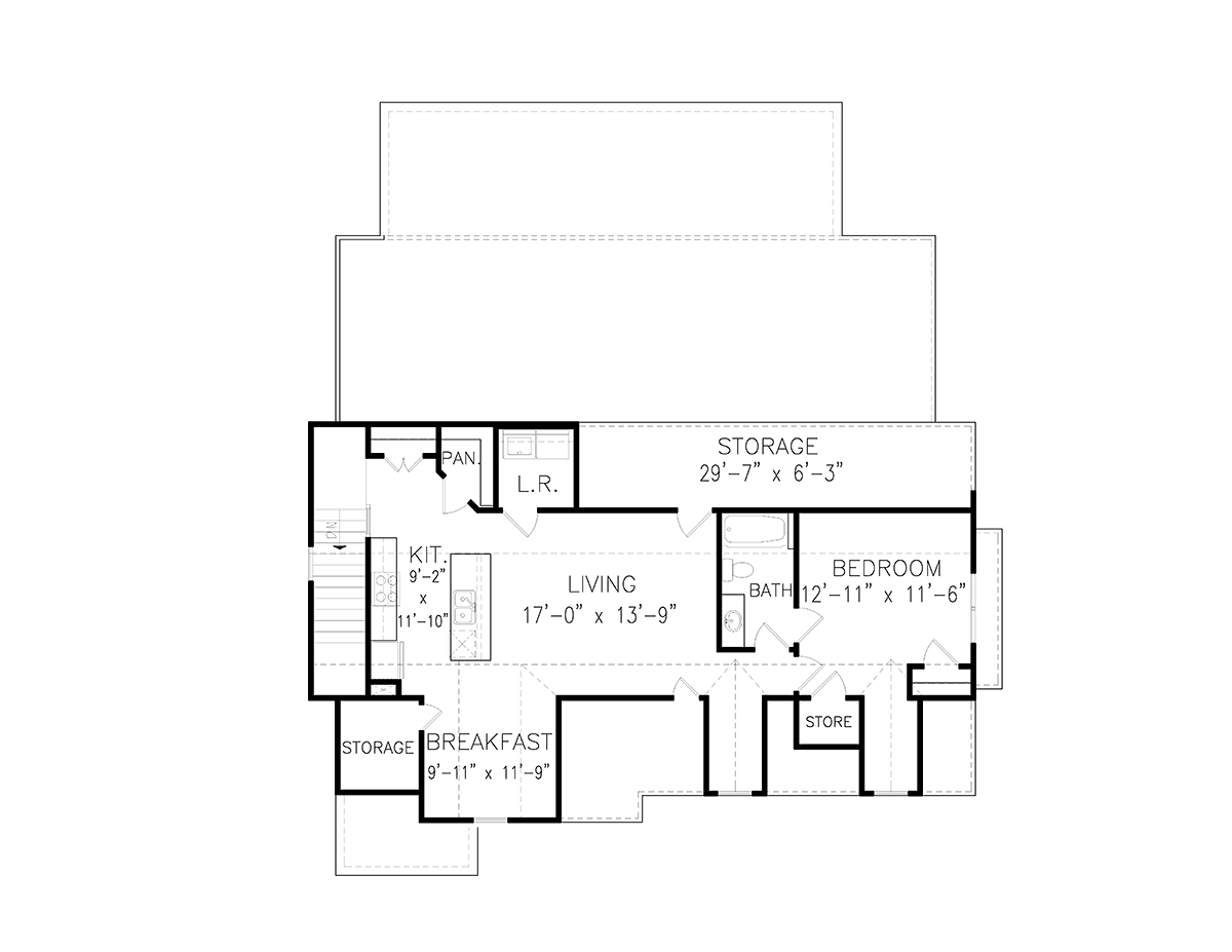 Garage Plan 80739 - 3 Car Garage Apartment Level Two
