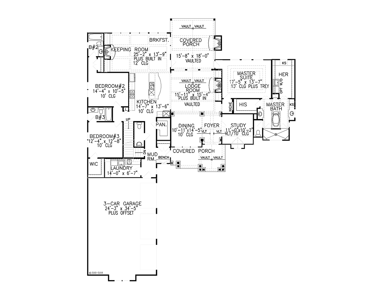 House Plan 80746 Level One