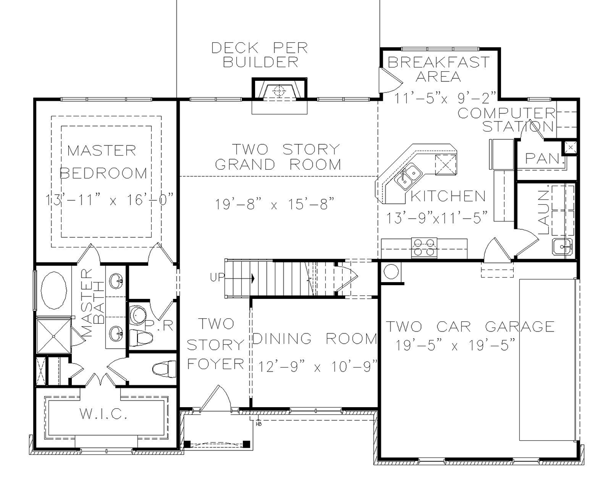 House Plan 80748 Level One