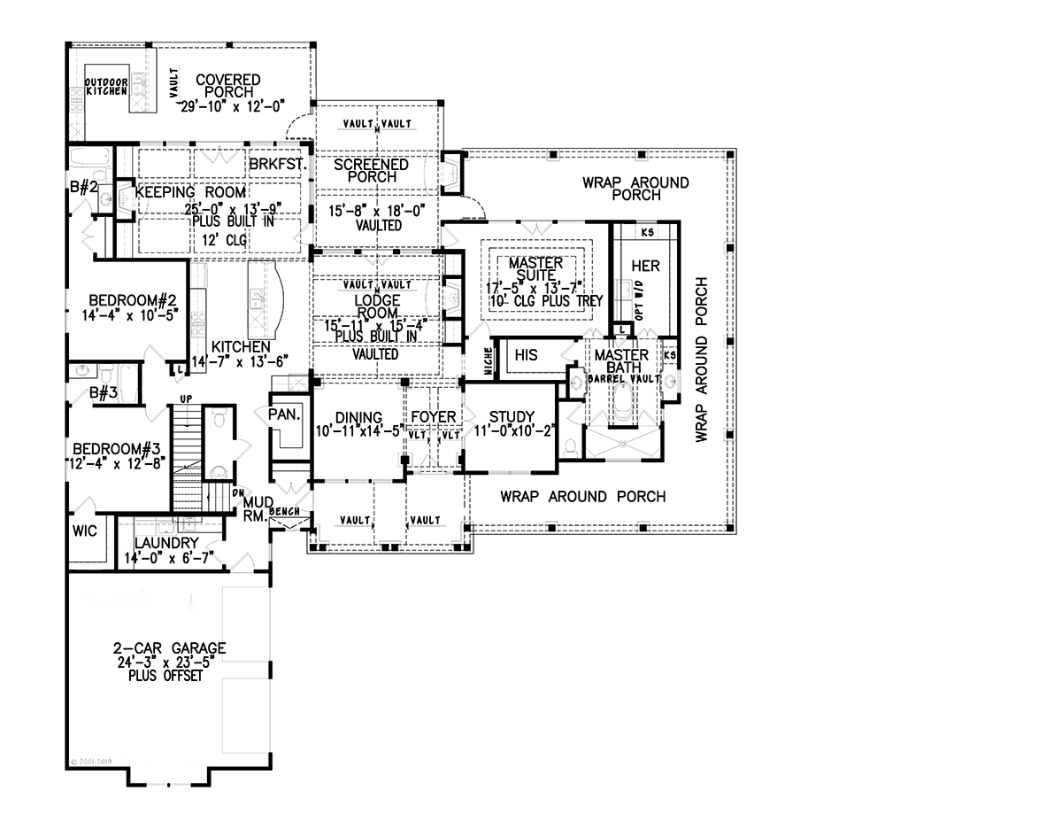 House Plan 80759 Level One