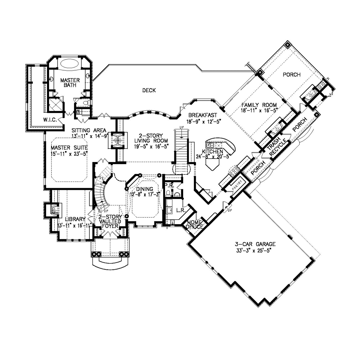 House Plan 80764 Level One