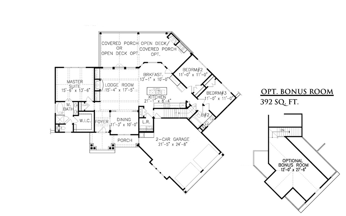 House Plan 80768 Level One
