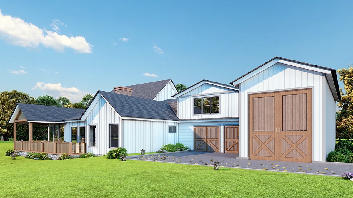 House Plan 80771 Rear Elevation