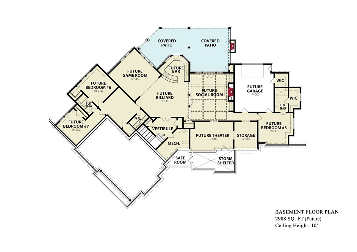 House Plan 80773 Lower Level