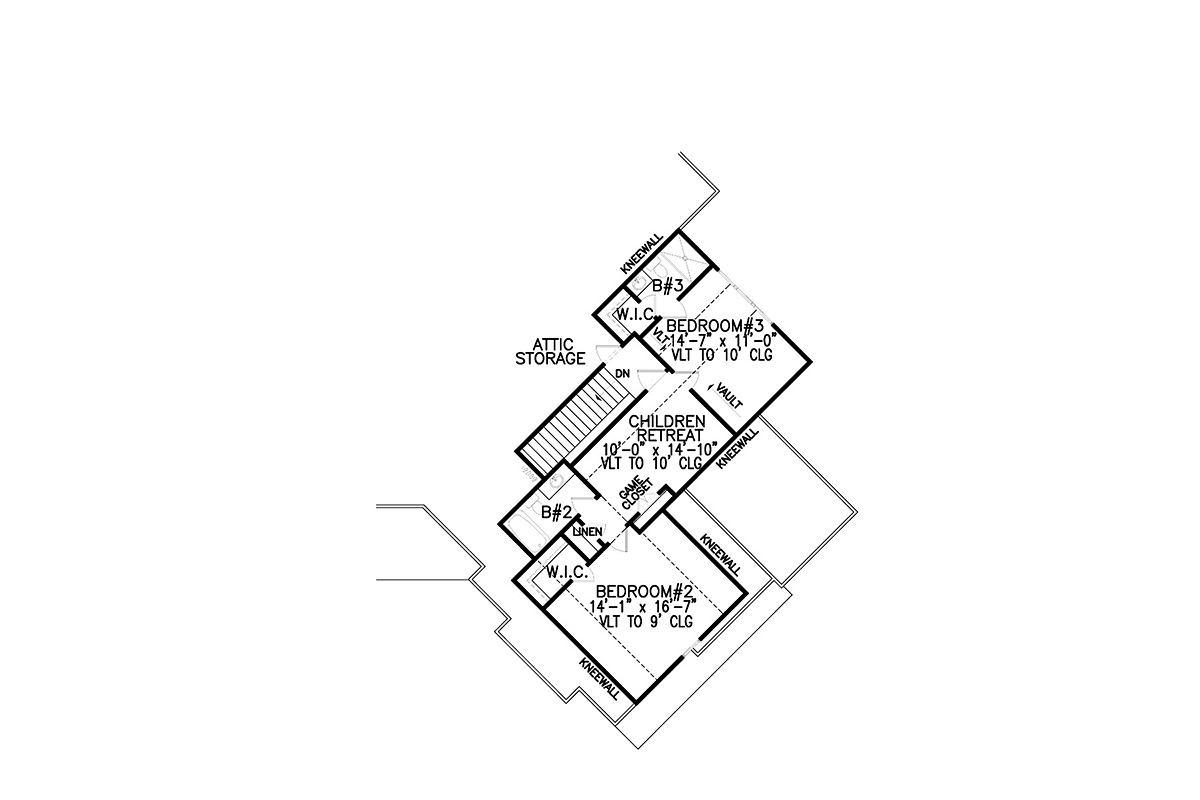 House Plan 80776 Level Two