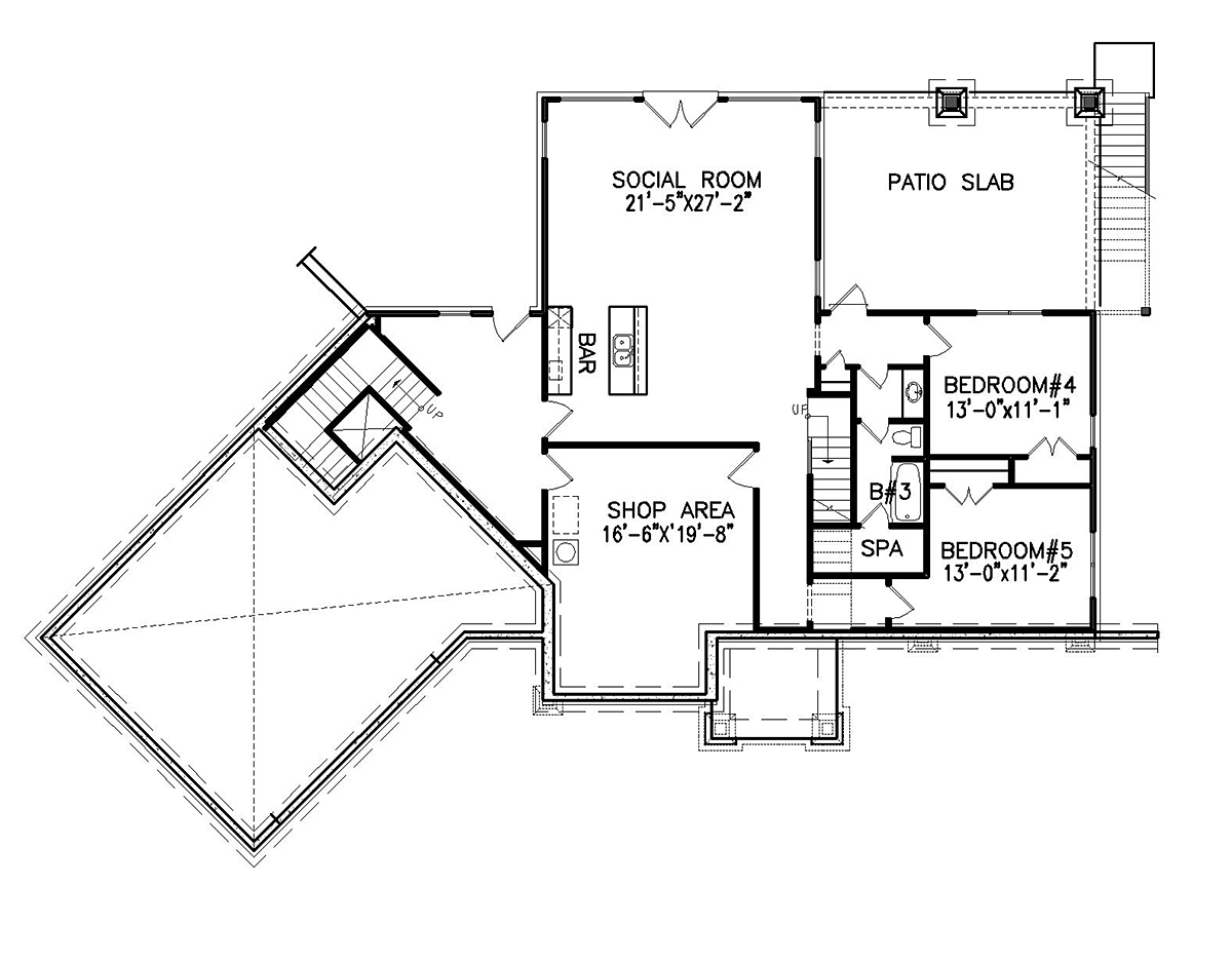 House Plan 80777 Lower Level