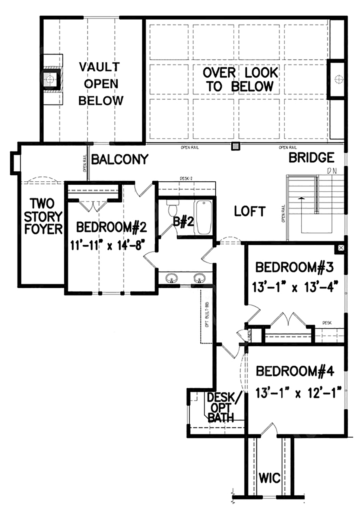 House Plan 80778 Level Two