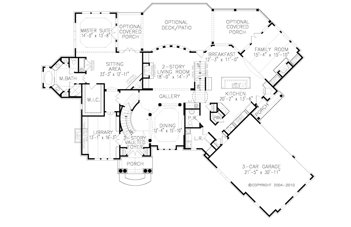 House Plan 80782 Level One