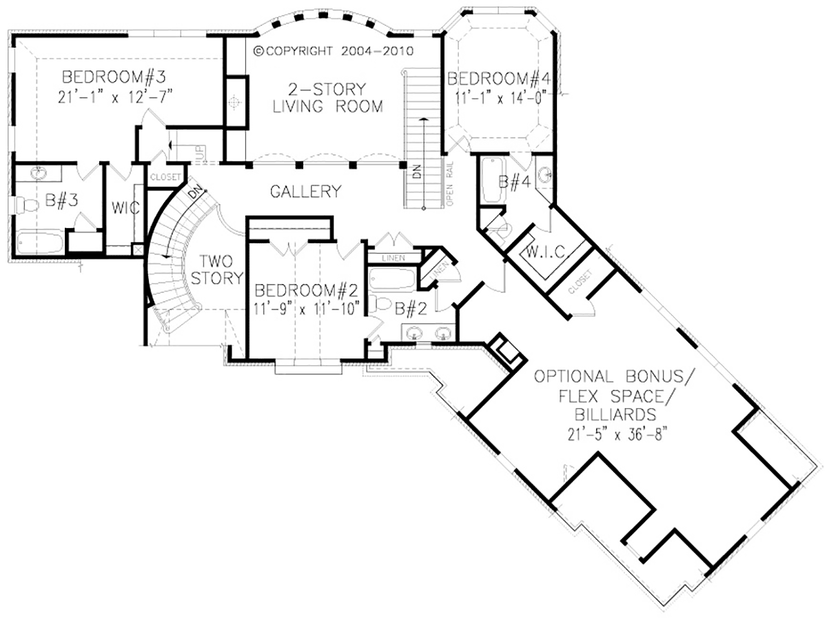 House Plan 80782 Level Two