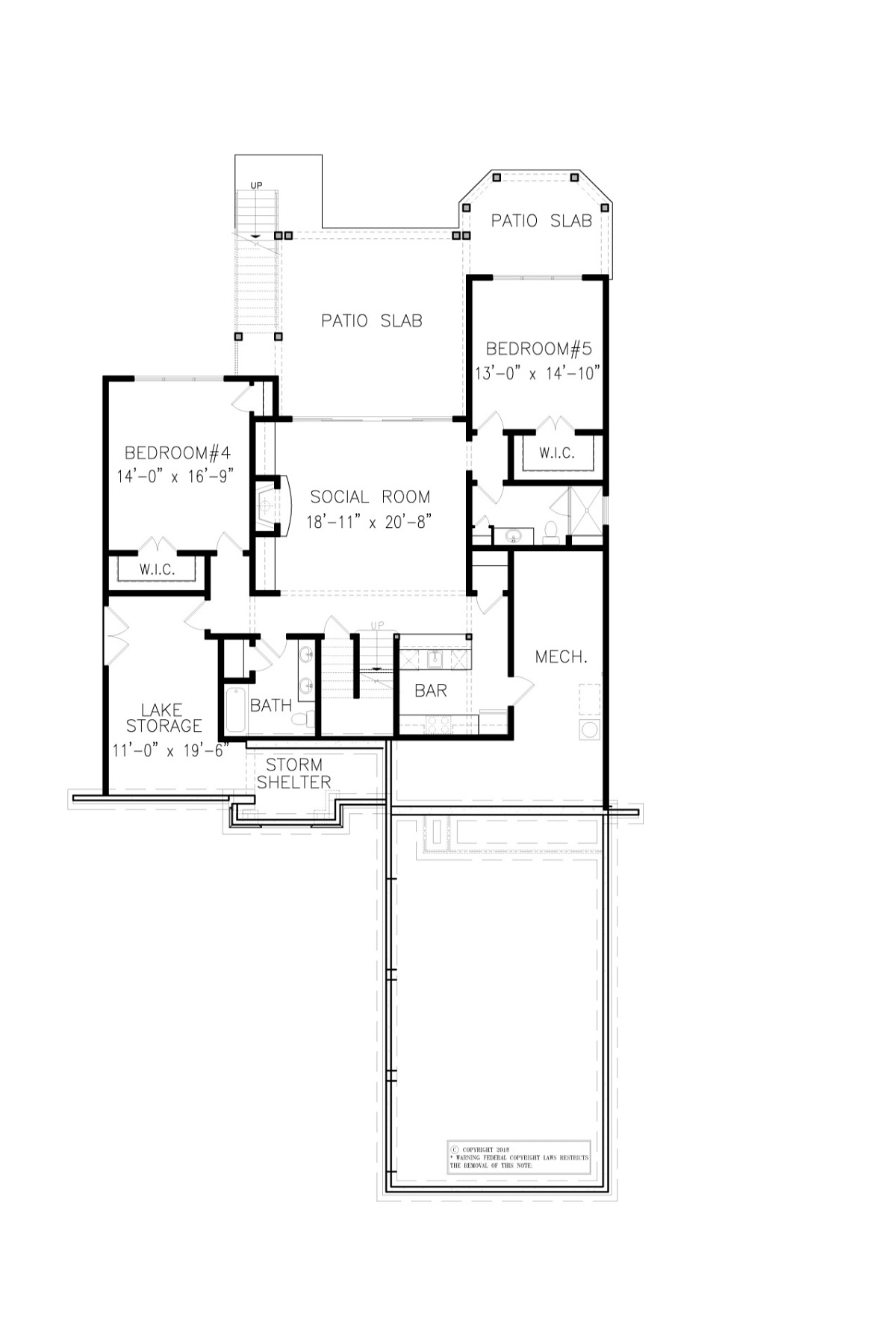 House Plan 80783 Lower Level
