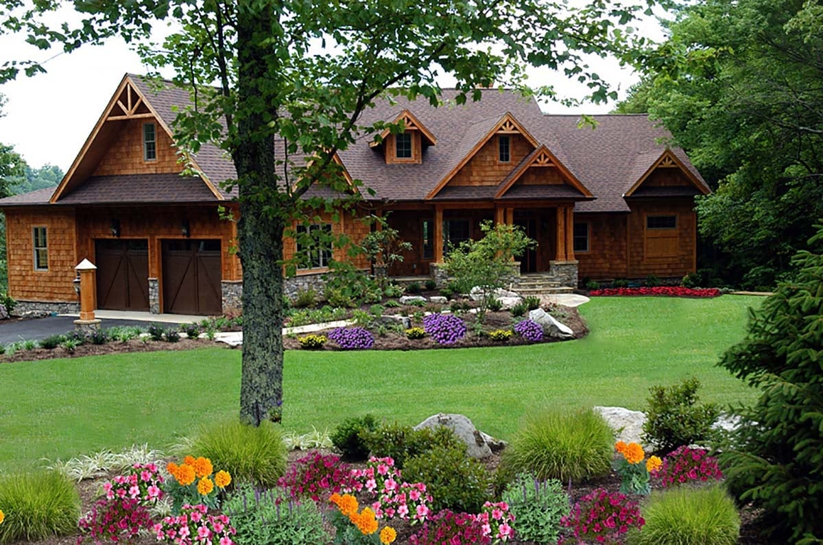 Craftsman, Farmhouse, New American Style, Southern Plan with 2550 Sq. Ft., 3 Bedrooms, 3 Bathrooms, 2 Car Garage Elevation