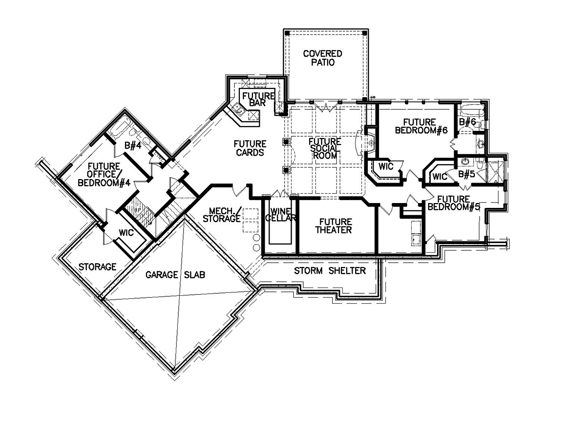 House Plan 80790 Lower Level
