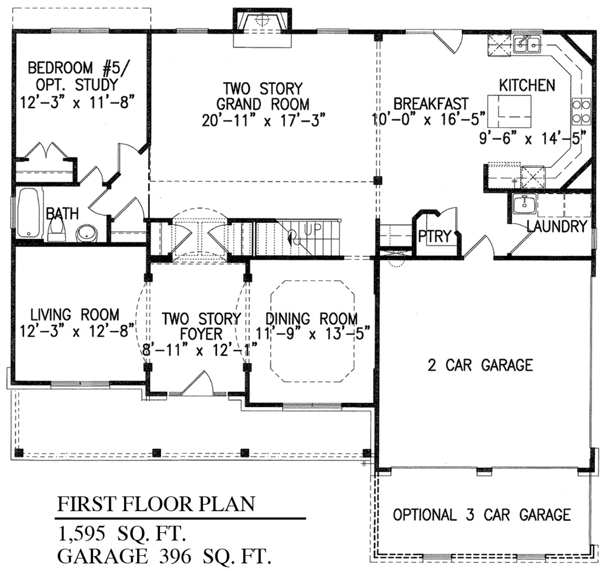 House Plan 80794 Level One