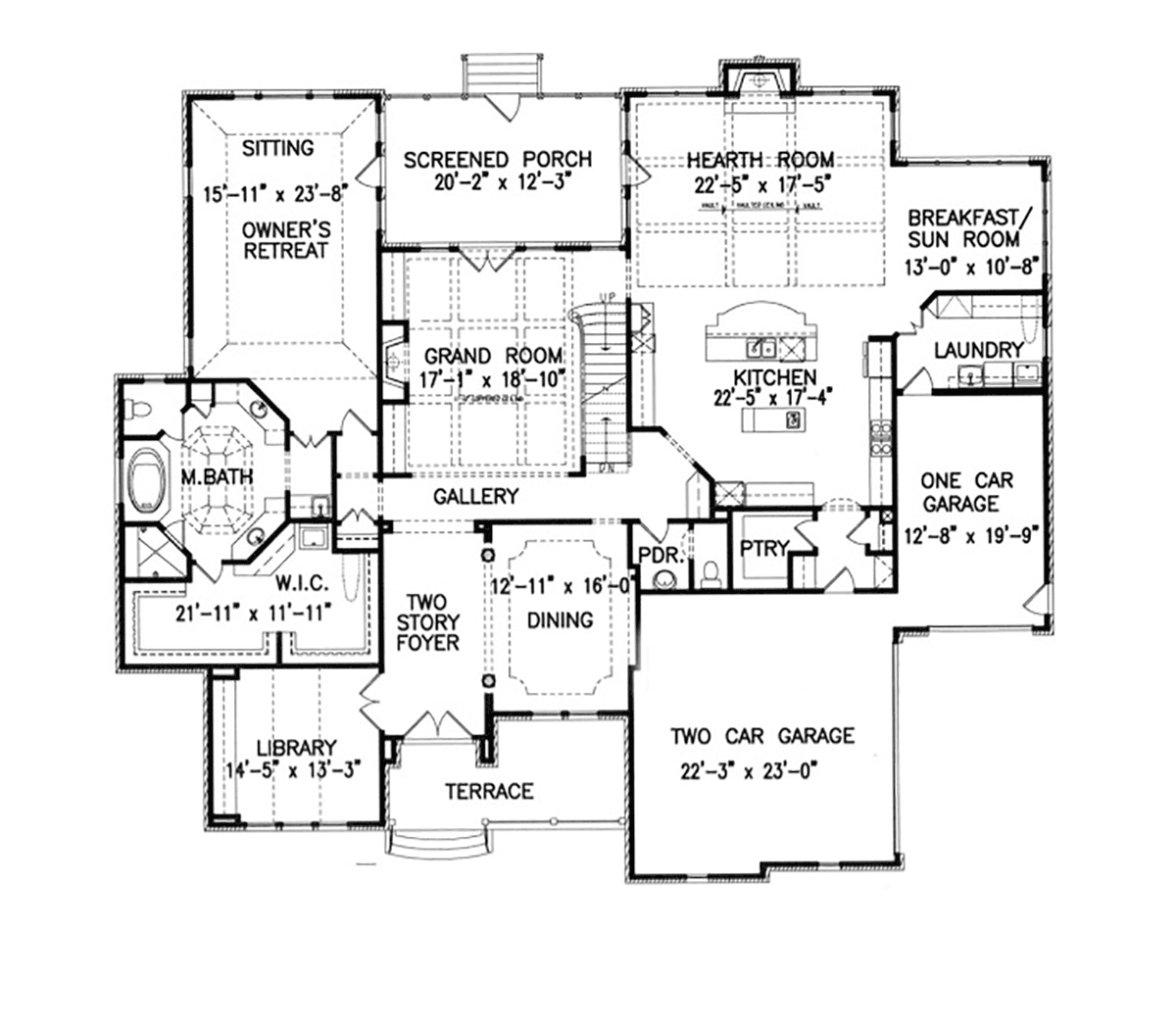 House Plan 80799 Level One