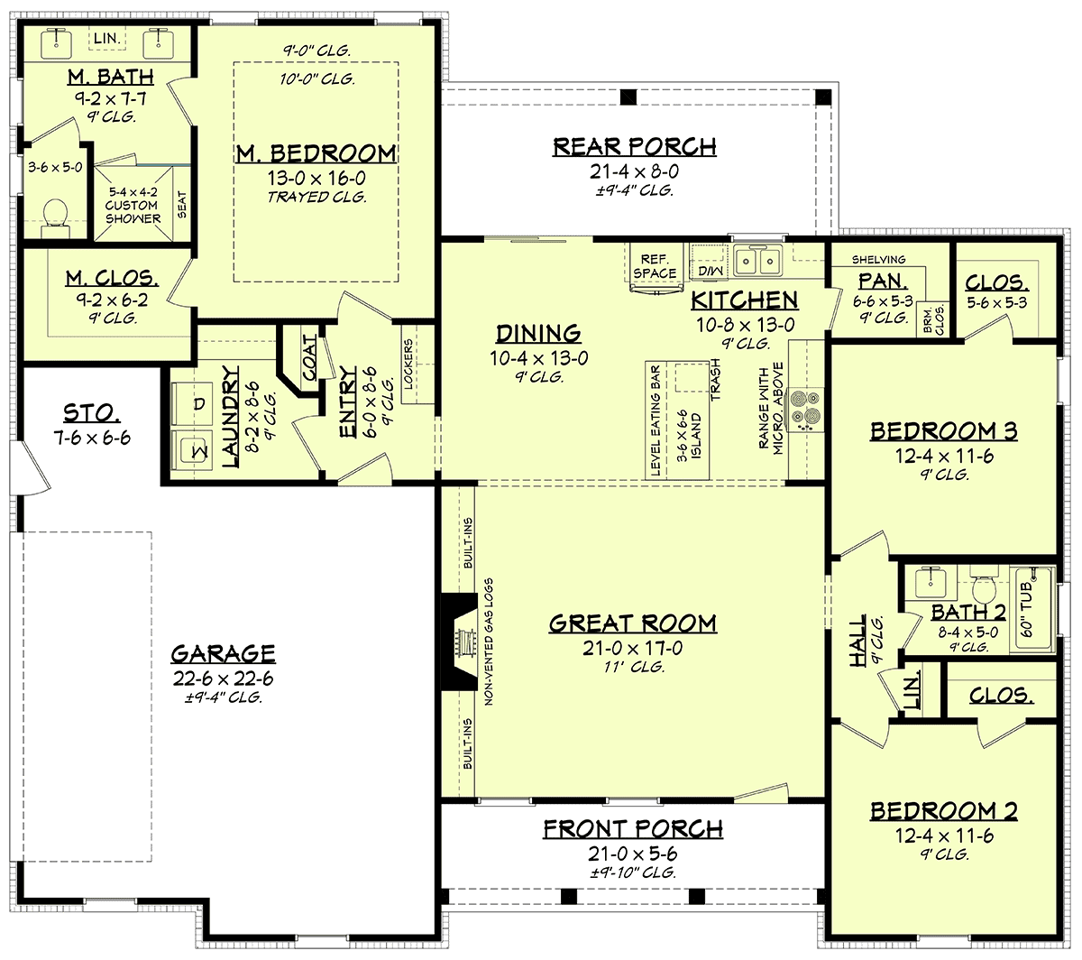 House Plan 80802 Level One
