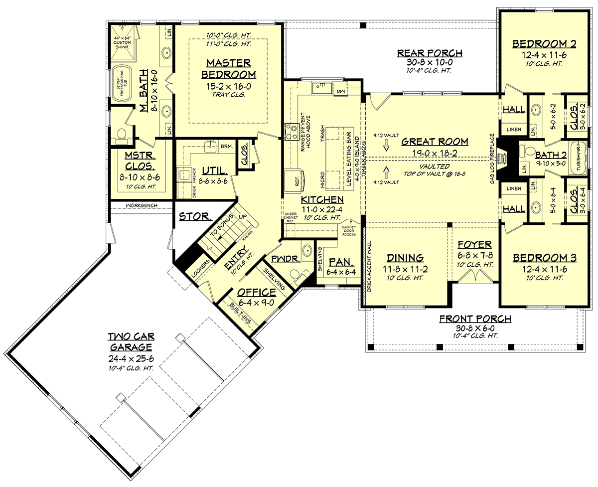House Plan 80803 Level One