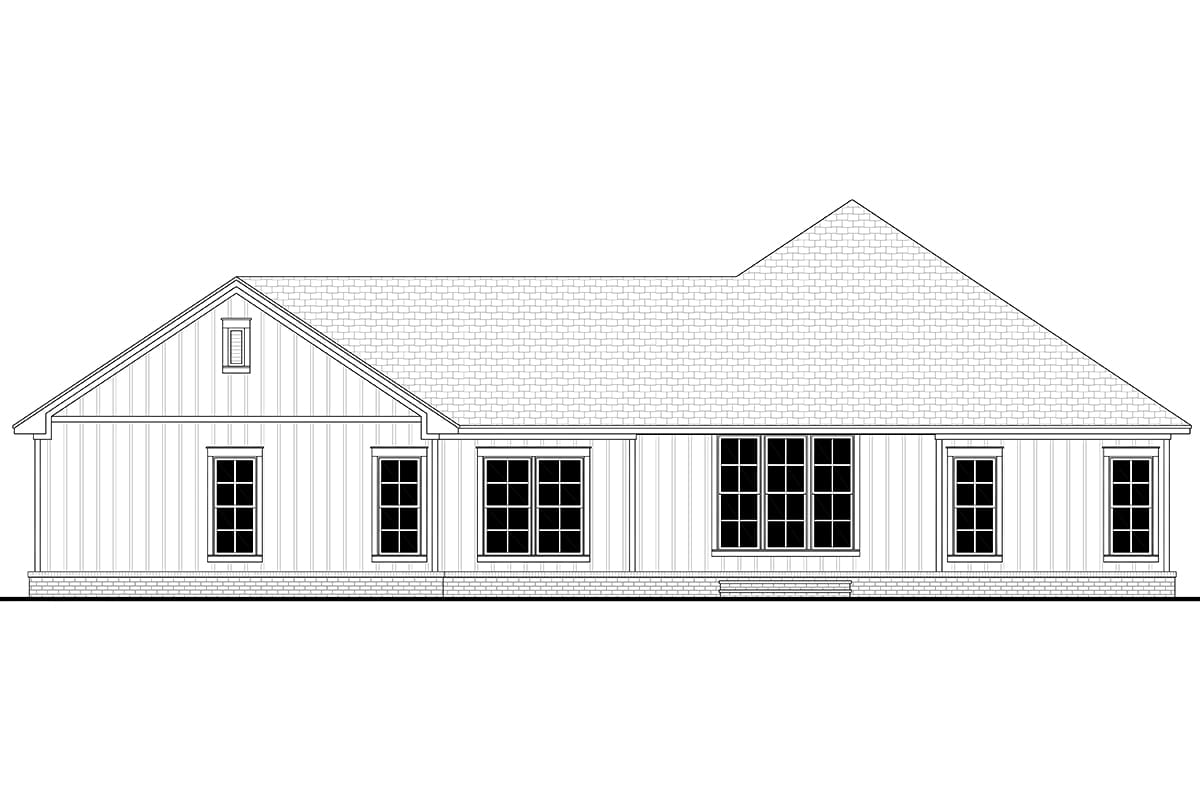 House Plan 80806 Rear Elevation