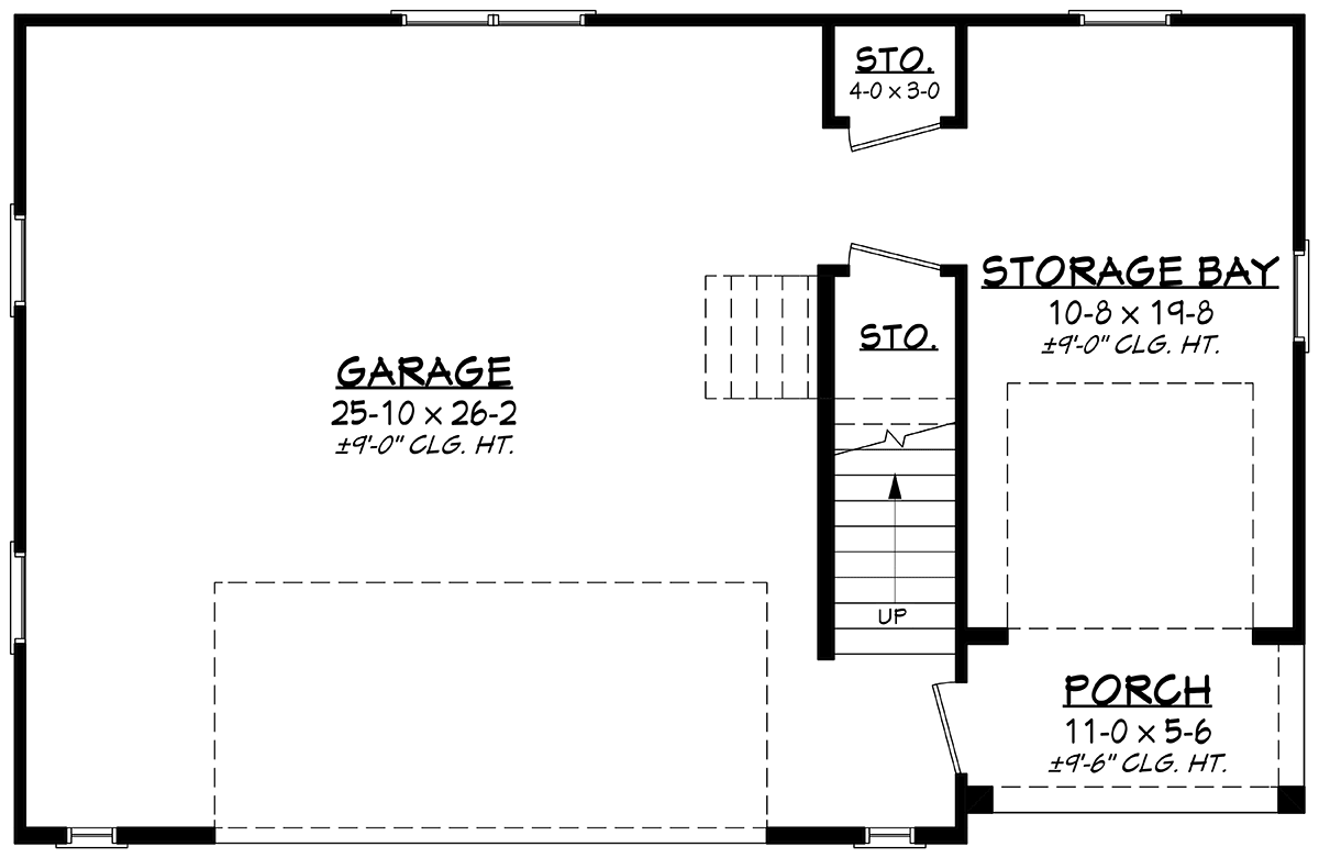 Garage Plan 80808 - 3 Car Garage Apartment Level One