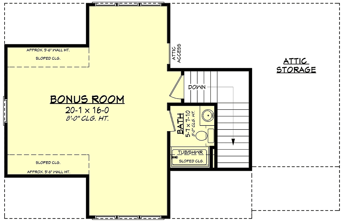 Garage Plan 80808 - 3 Car Garage Apartment Level Two