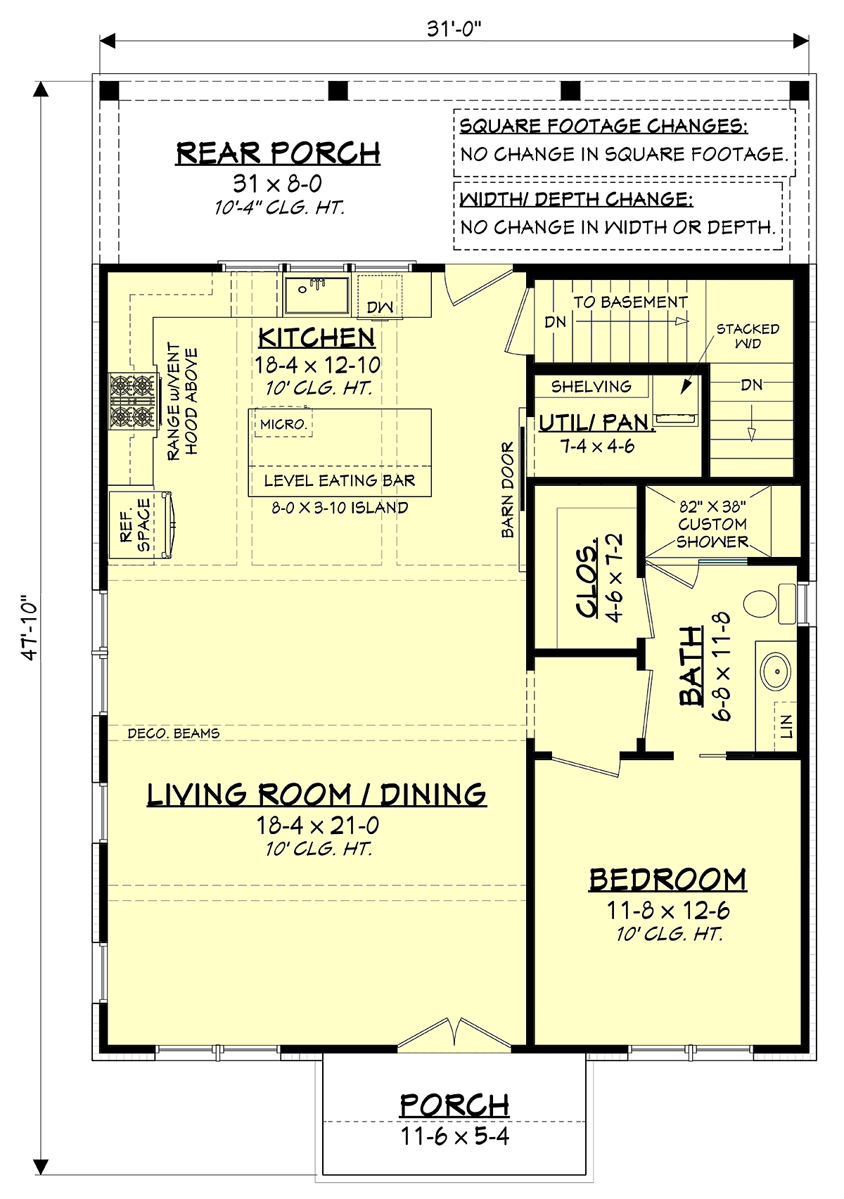 House Plan 80810 Alternate Level One