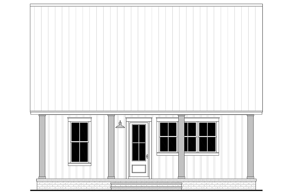 House Plan 80810 Rear Elevation