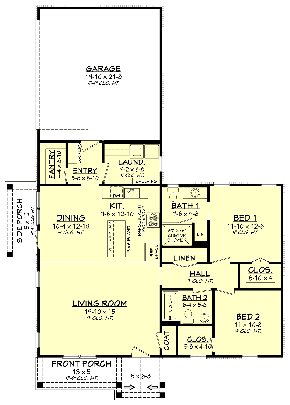 House Plan 80811 Level One