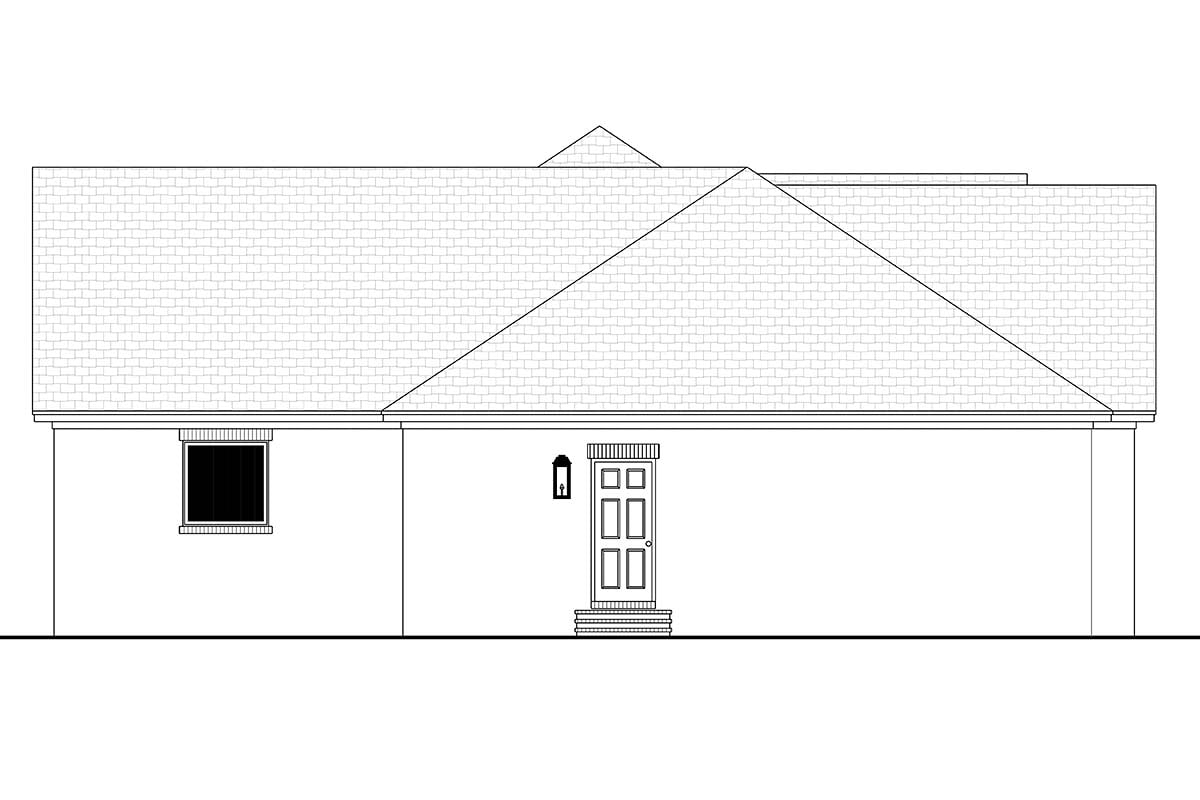 Country, Farmhouse, New American Style, Traditional Plan with 2002 Sq. Ft., 3 Bedrooms, 2 Bathrooms, 3 Car Garage Picture 3