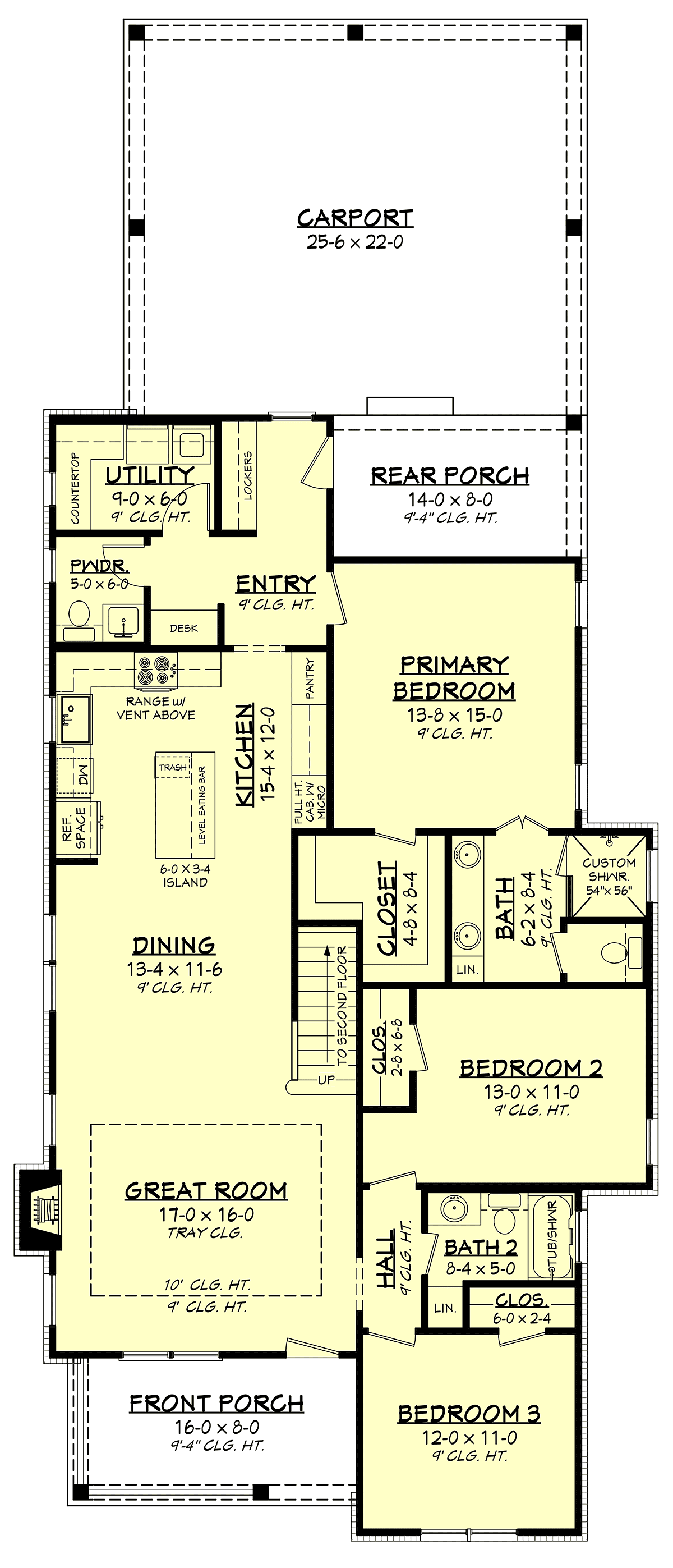 House Plan 80815 Level One