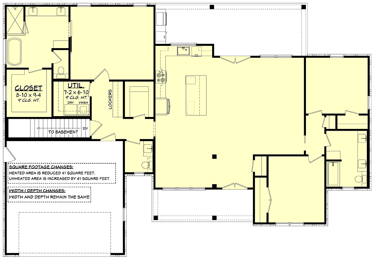 House Plan 80817 Alternate Level One