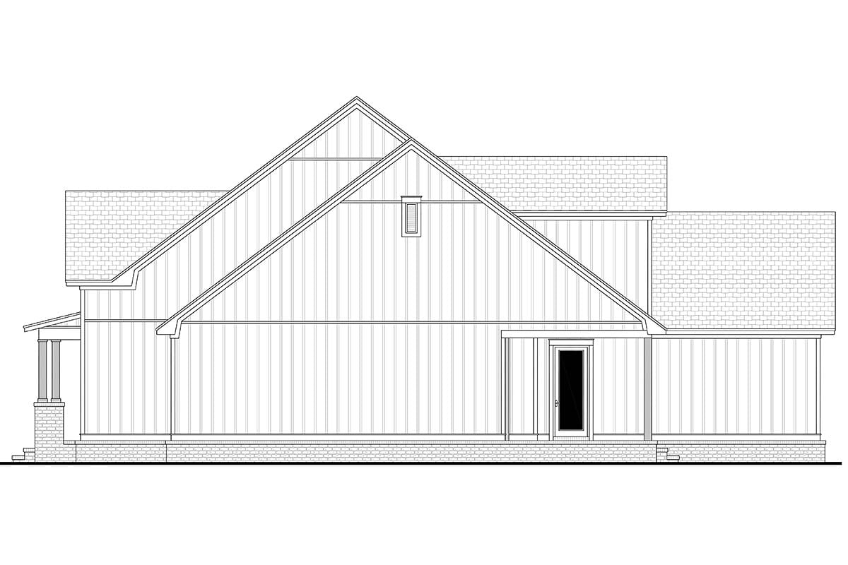Country, Farmhouse, Southern, Traditional Plan with 2668 Sq. Ft., 3 Bedrooms, 3 Bathrooms, 2 Car Garage Picture 2