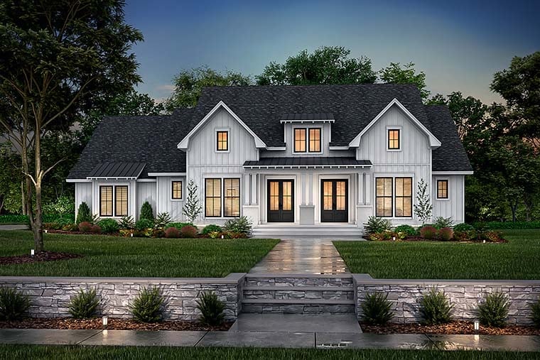 Country, Farmhouse, Southern, Traditional Plan with 2668 Sq. Ft., 3 Bedrooms, 3 Bathrooms, 2 Car Garage Picture 6