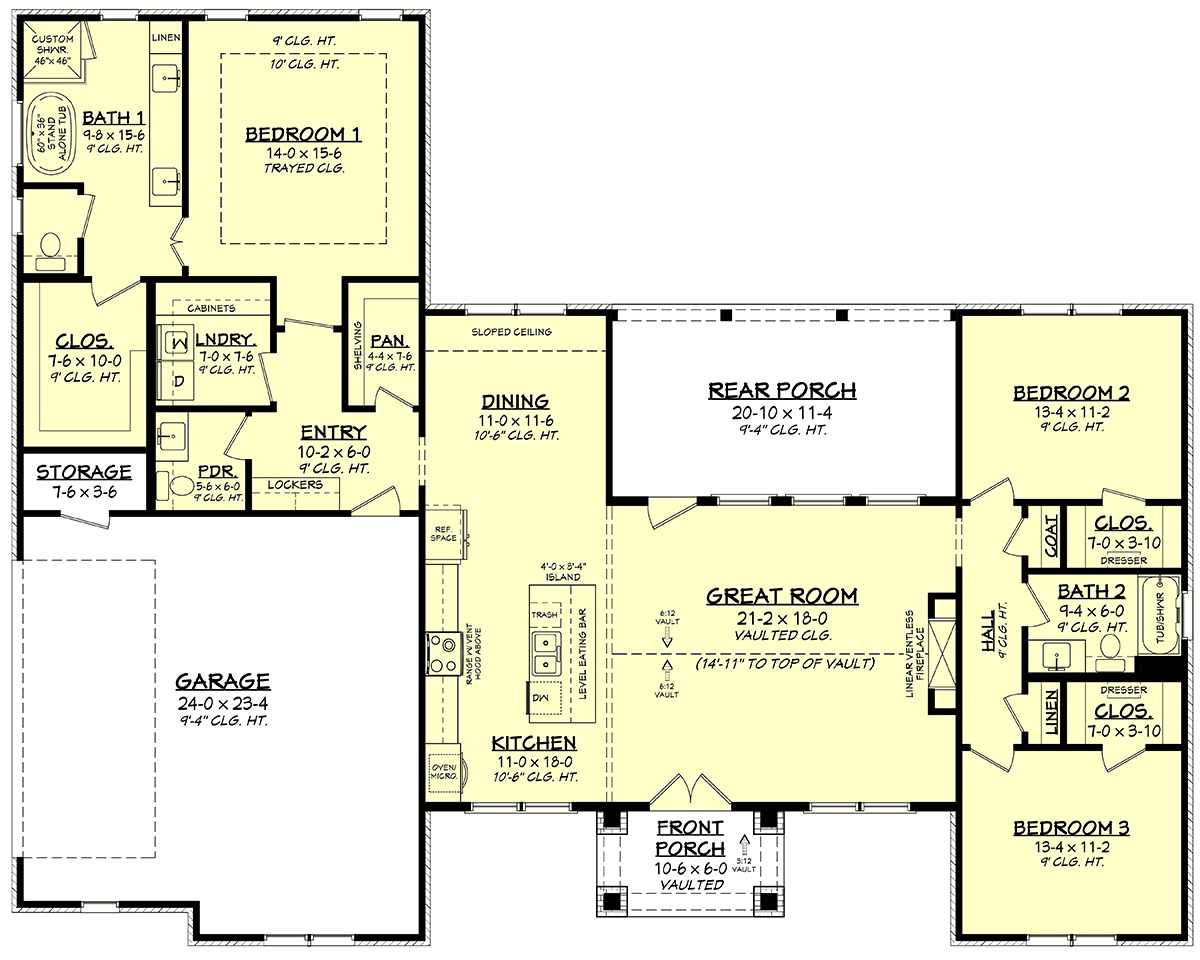 House Plan 80824 Level One