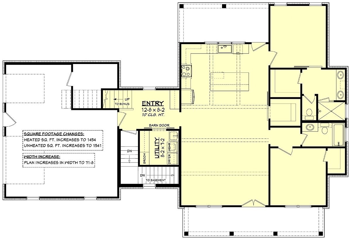 House Plan 80828 Alternate Level One