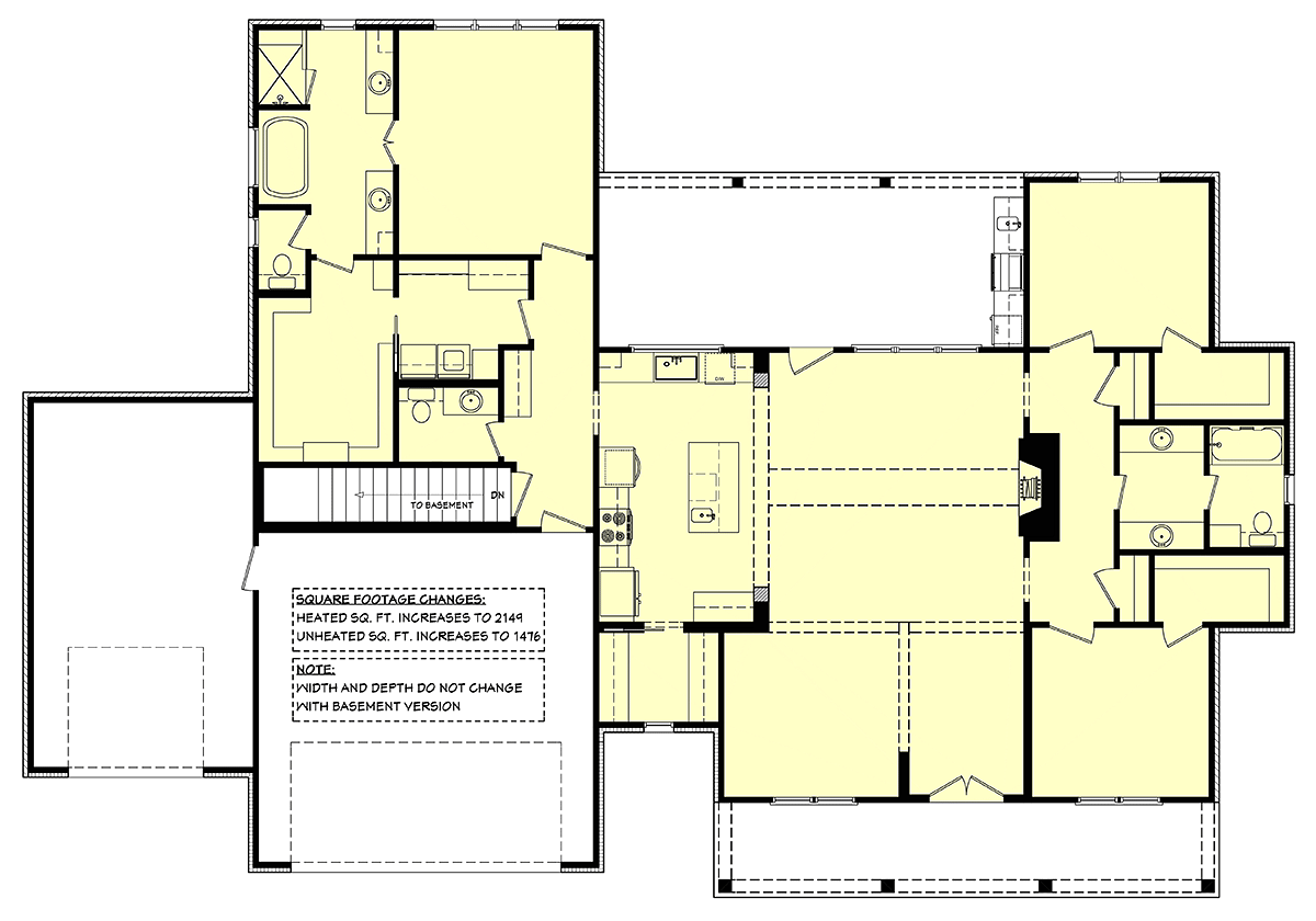 House Plan 80831 Alternate Level One