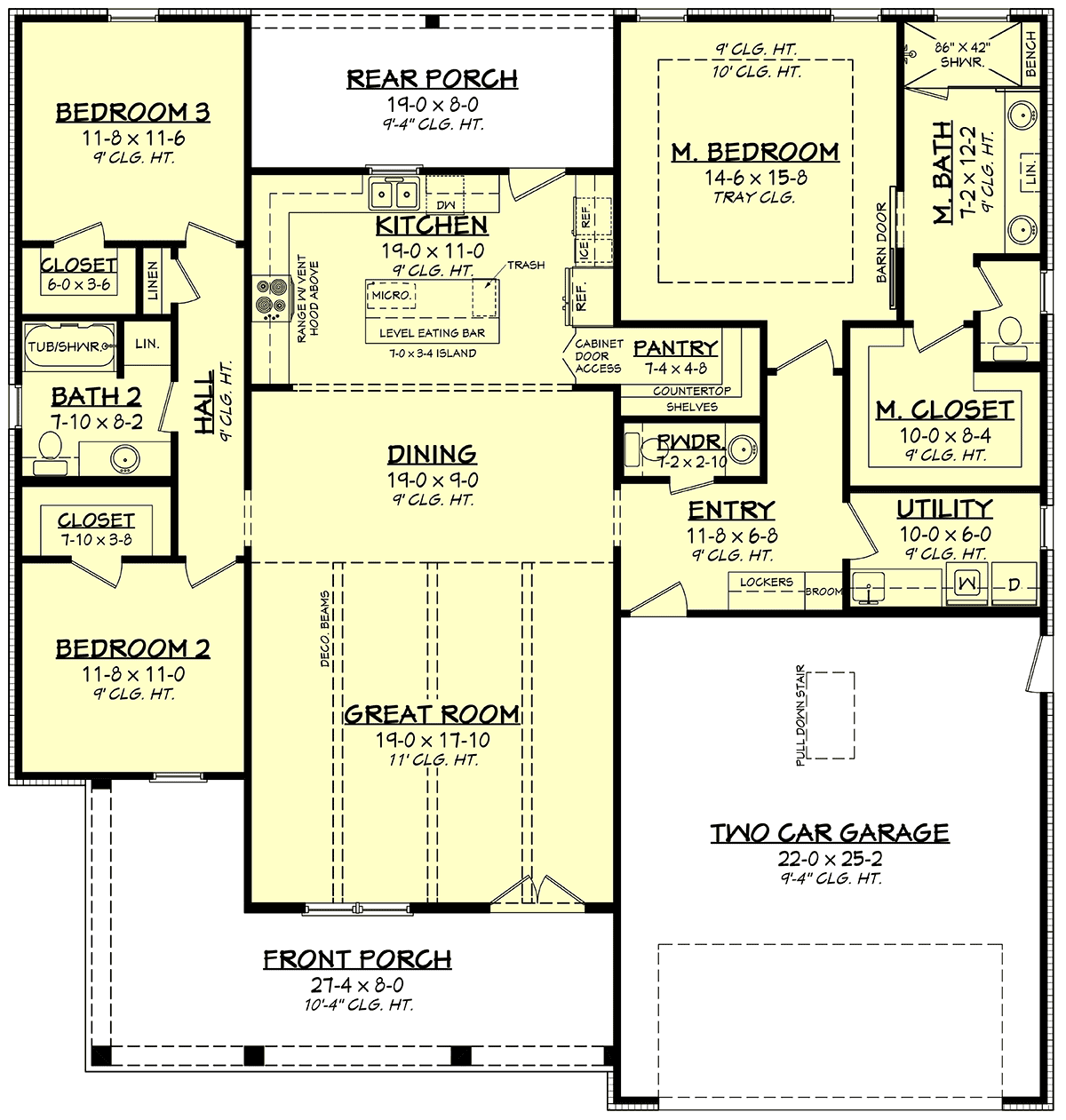 House Plan 80836 Level One