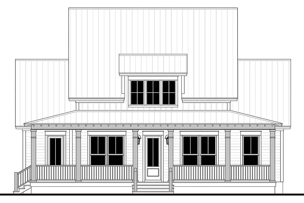 Country, Farmhouse, Southern, Traditional Plan with 2444 Sq. Ft., 3 Bedrooms, 3 Bathrooms, 2 Car Garage Picture 4